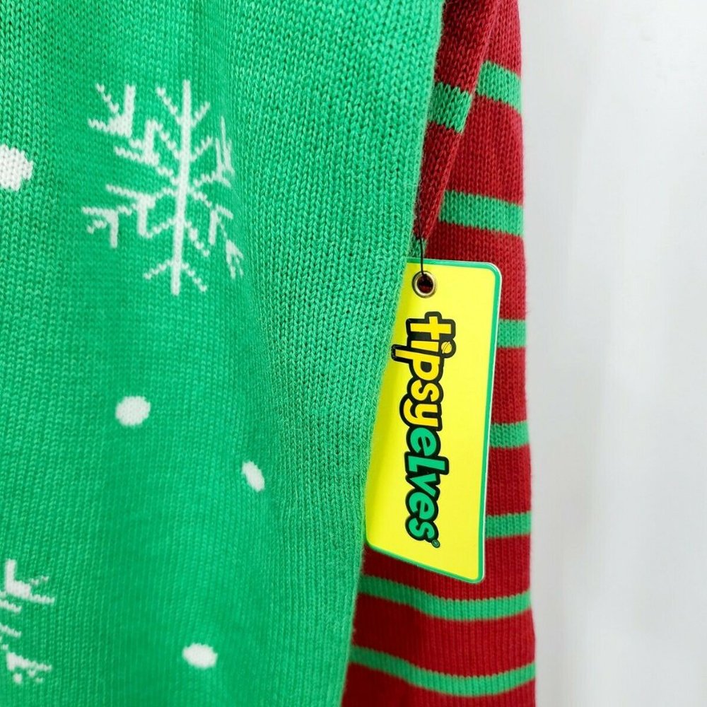 NWT Tipsy Elves Siamese Twin Two-Person Ugly Christmas Sweater Naughty & Nice L - Picture 5 of 9
